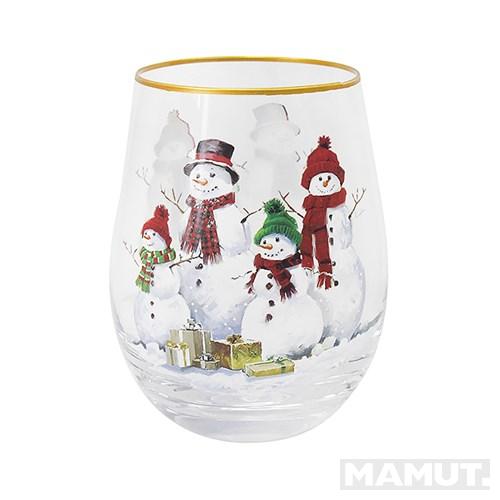 SNOWMEN STEMLESS GLASS 