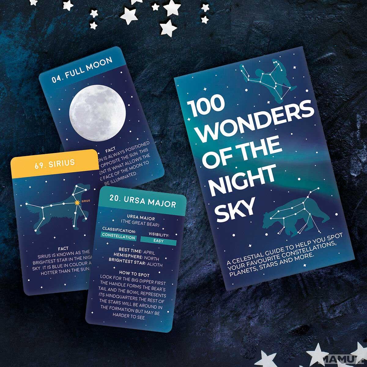 Kartice 100 činjienica o SVEMIRU - WONDERS OF THE NIGHT SKY 