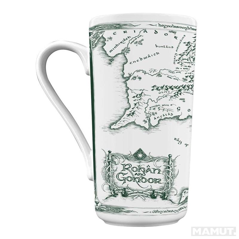 Šolja 470ml LORD OF THE RINGS White Map 