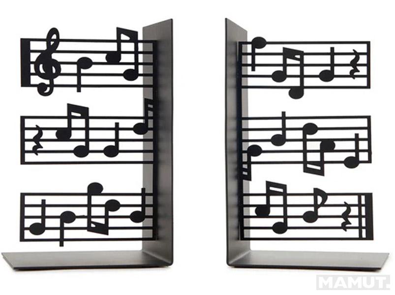 Držač za knjige MUZIKA crni 