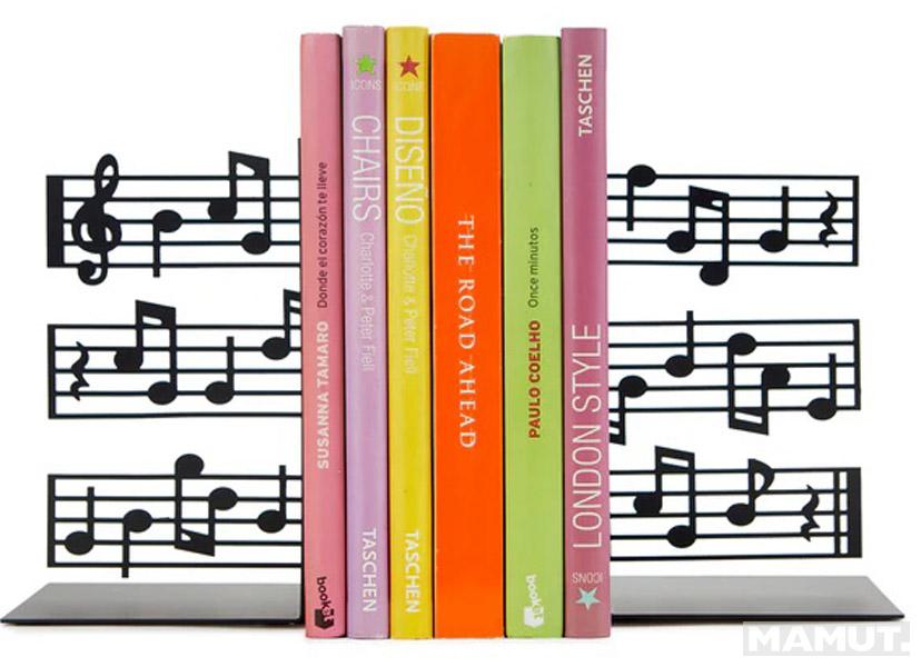 Držač za knjige MUZIKA crni 