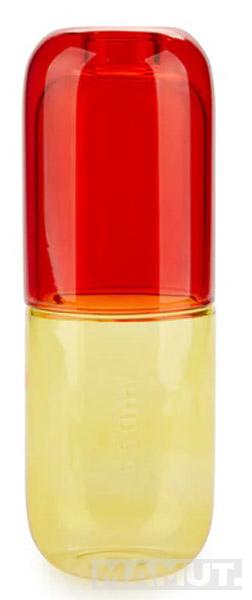 Flaša i čaša PILULA  crveno-žuta 550ml 