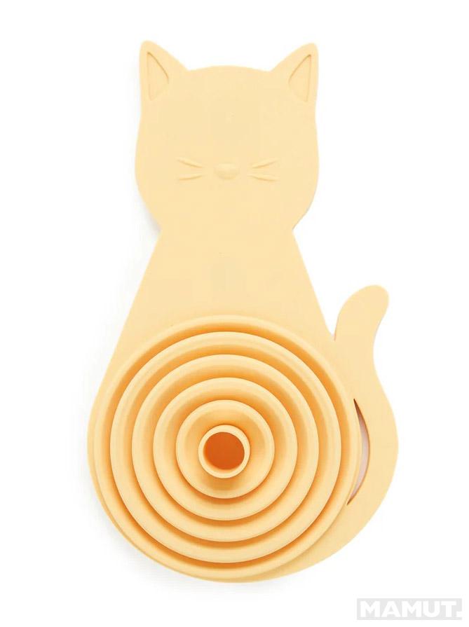 Sklopivi silikonski levak sa magnetom MEOW - ORANGE 