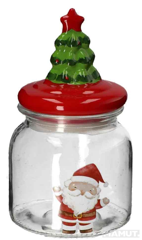 Staklena tegla NOVA GODINA 11x19cm 