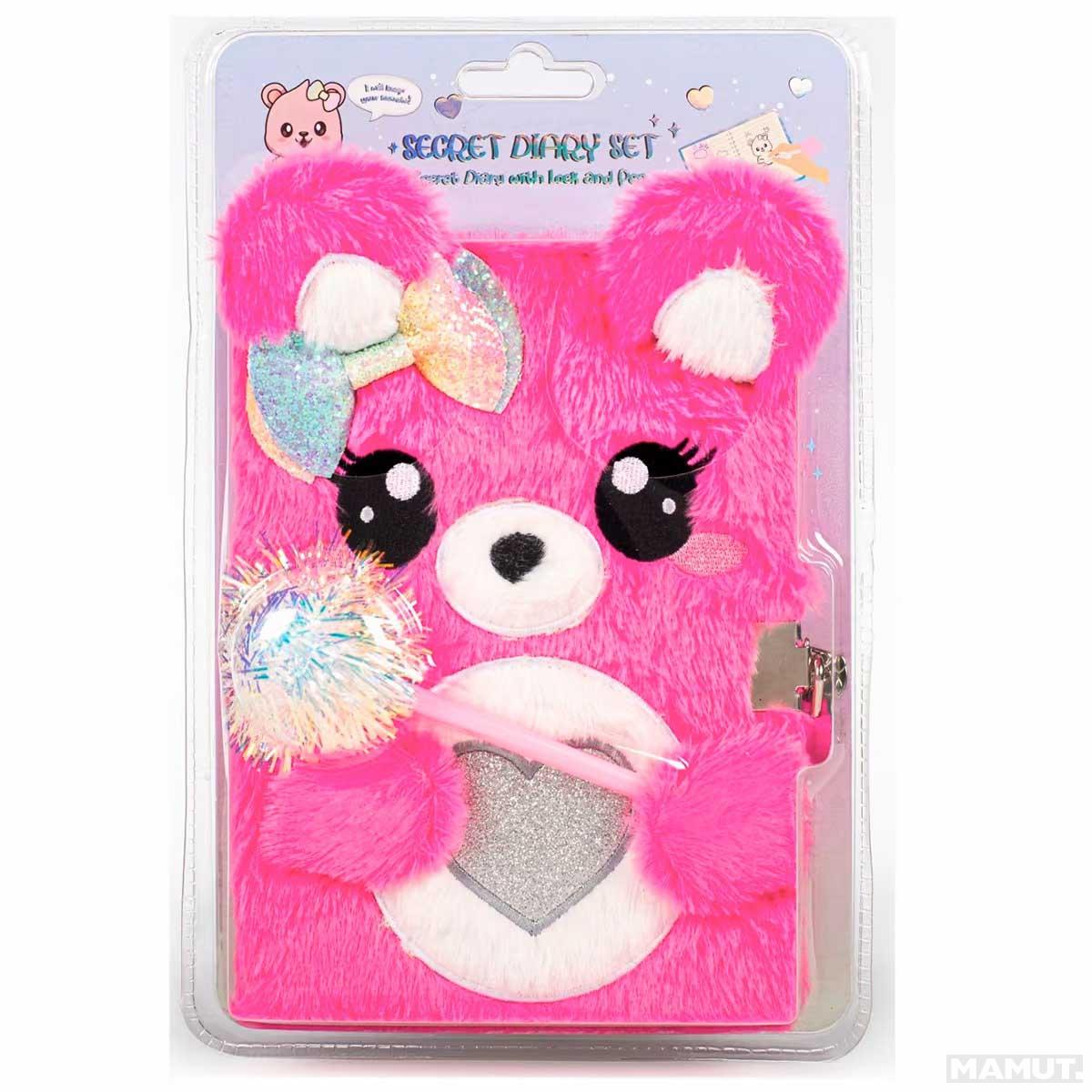 Tajni dnevnik sa ključem FLUFFY BEAR 