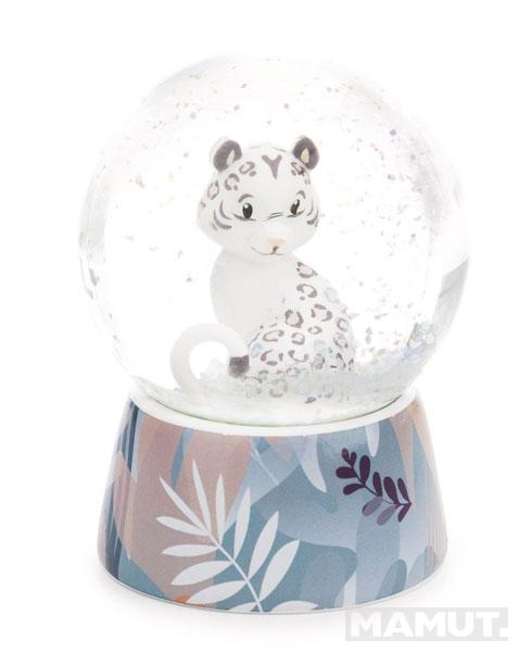 Staklena kugla SNEŽNI LEOPARD 6,5cm 