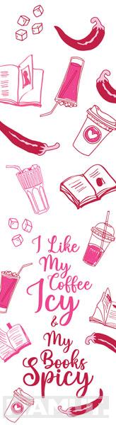 Bookmarker BOOKS SPICY, COFFE ICY 