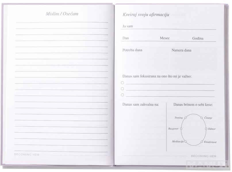Dnevnik za lični razvoj BECOMING HER 
