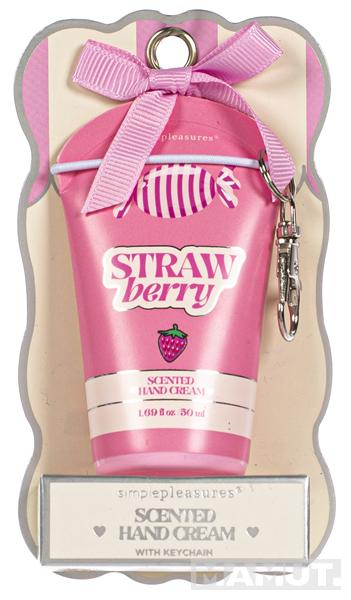 Krema za ruke na privesku STRAWBERRY 
