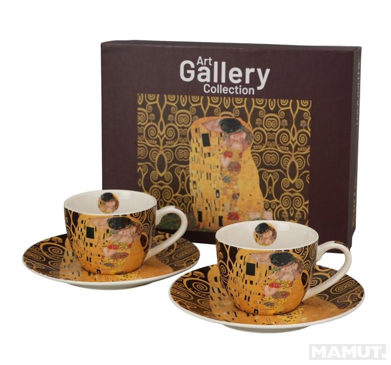 Set dve šolje za espreso KLIMT The Kis (Brown) 