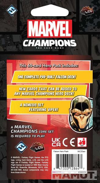 Društvena igra MARVEL CHAMPIONS: THE CARD GAME FALCON HERO PACK 