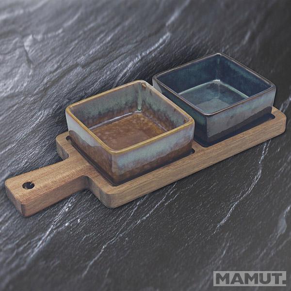 Činije za grickalice DVE ČETVRTASTE 