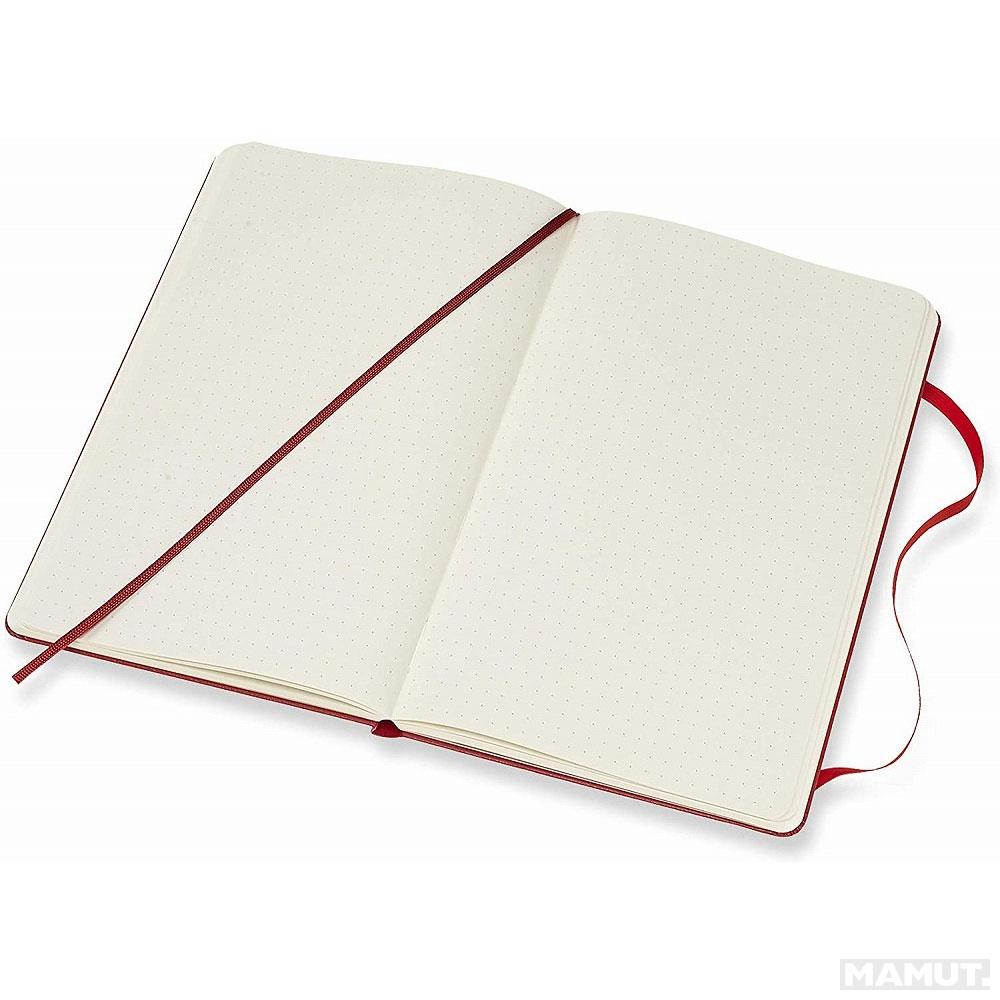 Notes 13x21cm XL MOLESKINE Sapphire red - hard (tačkice) 