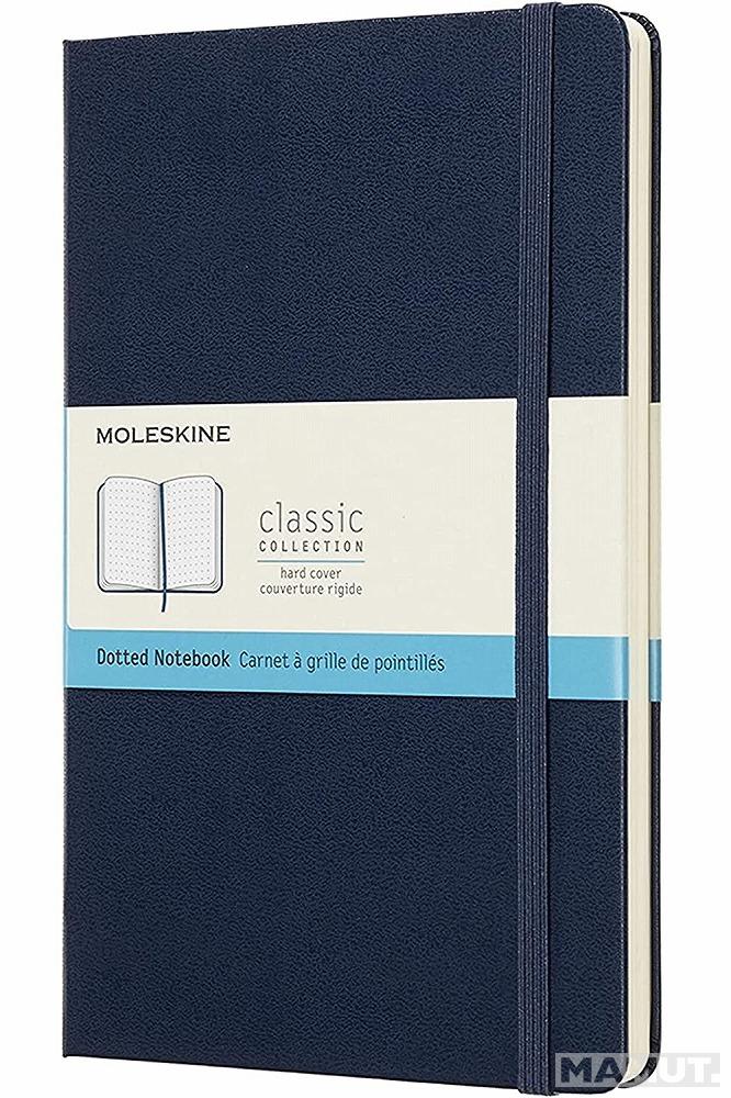 Notes 13x21cm XL MOLESKINE Sapphire blue - hard (tačkice) 