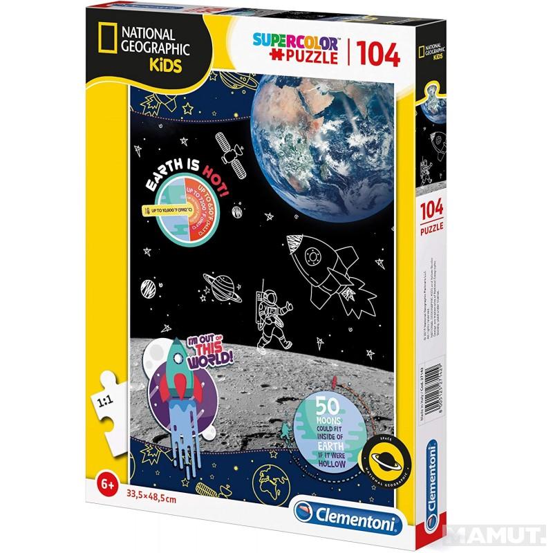 Puzzle 104 nacionalna geografija za djecu-svemir 