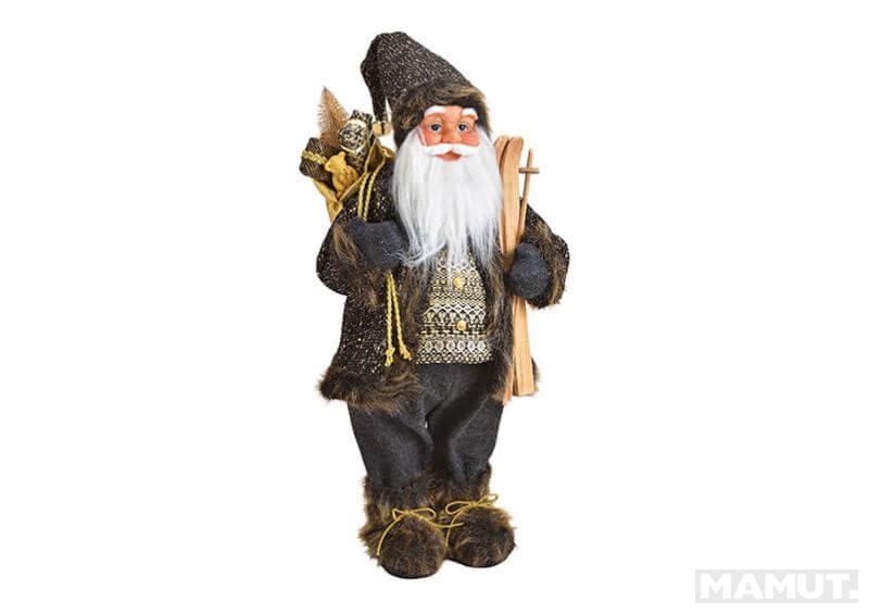 Santa Claus made of textile, plastic, black gold (W / H / D) 30x60x25cm 